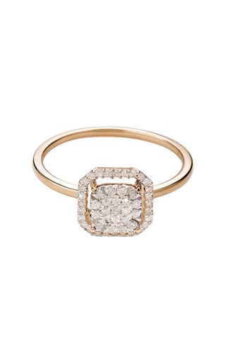 Anel De amor e ternura Ouro amarelo e diamante