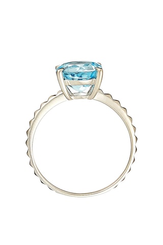 Bague Clou - Or blanc et topaze
