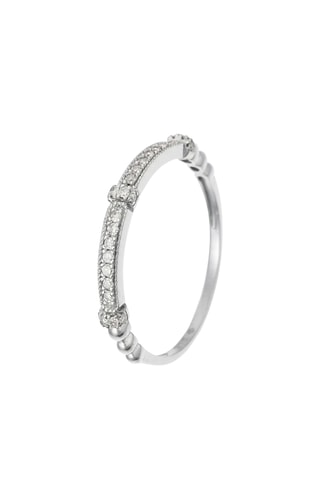 Bague - Or blanc et diamants