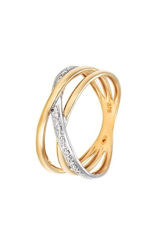 Bague Intertwined love - 
Or jaune et diamants