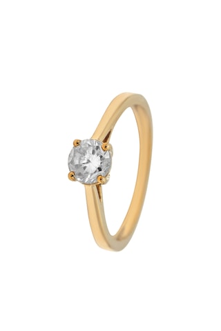 Solitário Délicate - Ouro amarelo e diamante
