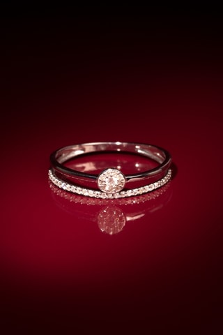 Bague Ashley - Or blanc et diamants