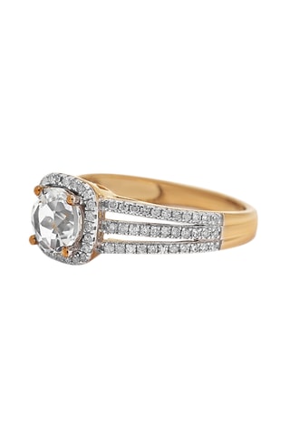 Anel Serem Ouro amarelo, diamantes e topázio