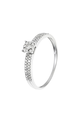 Anel solitário Isisford Ouro branco e diamantes