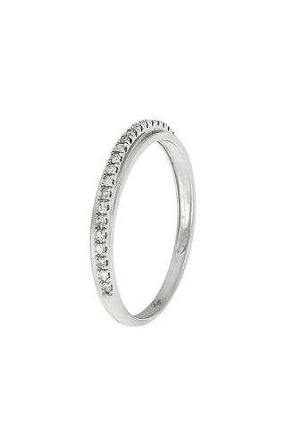 Bague Alliance Divine - Or blanc et diamants
