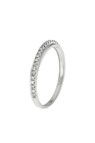 Bague Alliance Divine - Or blanc et diamants