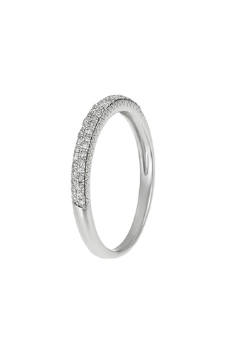 Aliança Foch Ouro branco e diamantes