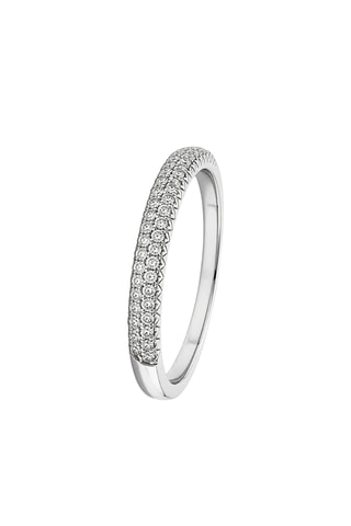 Aliança Foch Ouro branco e diamantes