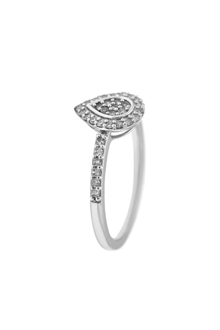 Anel Lampedusa - Ouro branco e diamantes