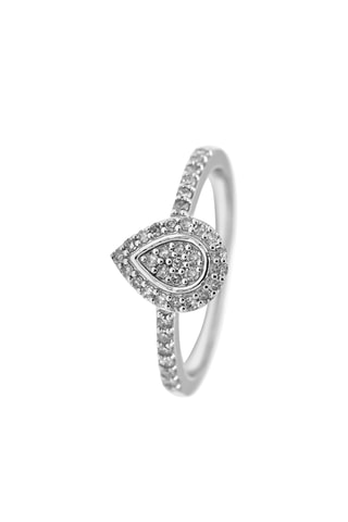 Anel Lampedusa - Ouro branco e diamantes