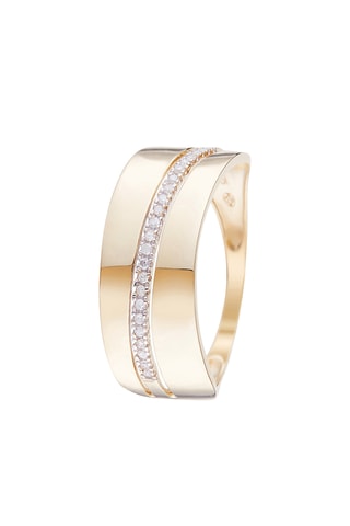 Anel Madison Ouro amarelo e diamantes