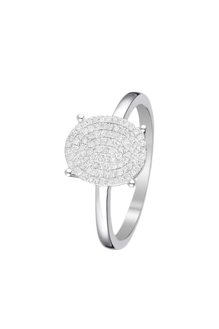 Anel solitário Sublissime   Ouro branco e diamantes