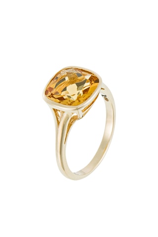 Bague Hélios - Or jaune et citrine