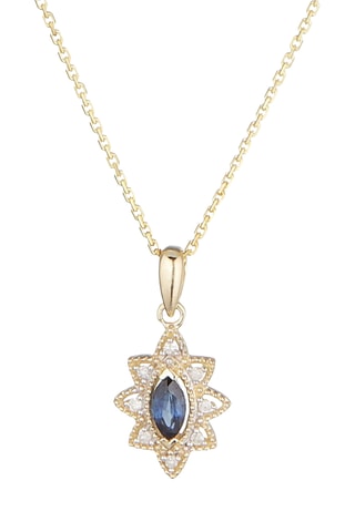 Pendentif Solona - Or jaune, saphirs et diamants