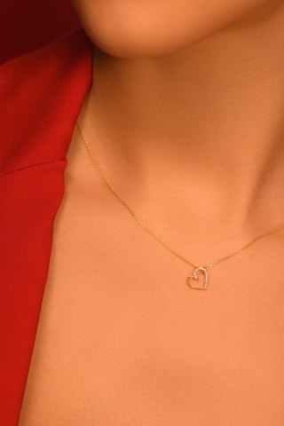 Pendentif Cœur Précieux - 
Or jaune et diamants