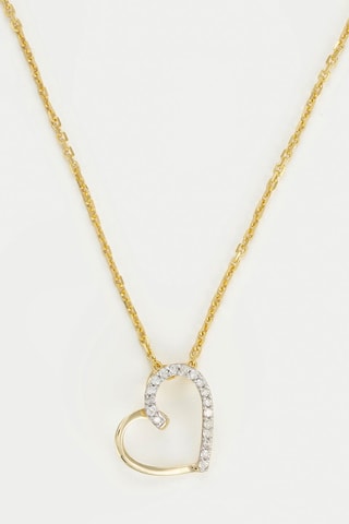 Pendentif Cœur Précieux - 
Or jaune et diamants
