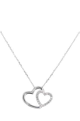 Pendentif Two Ever - Or blanc et diamants