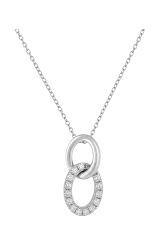 Pendentif Forever linked - Or blanc et diamants