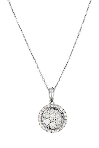 Pendentif Anka - Or blanc et diamants