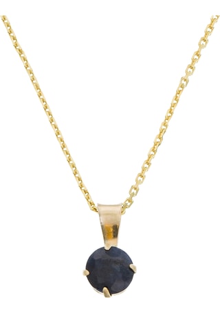 Pendentif Puce - Or jaune et saphir