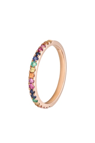Bague Colorful Love - Or rose et saphirs