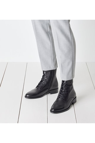 Bottines en cuir - Noir