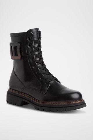 Bottines en cuir - Noir