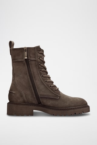 Bottines en nubuck - Taupe
