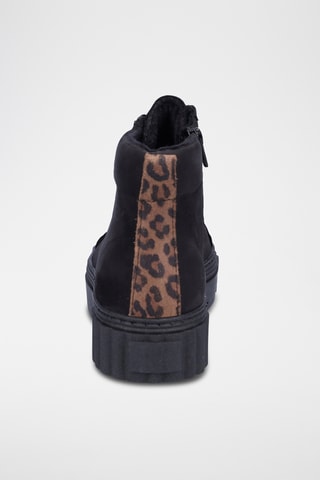 Bottines plateformes en nubuck - Noir