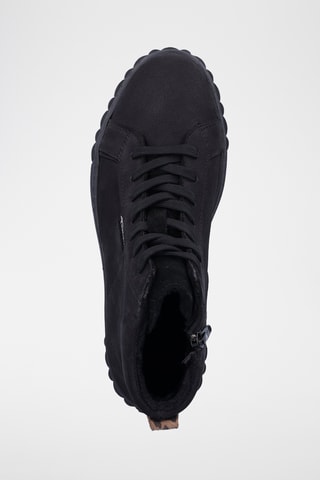 Bottines plateformes en nubuck - Noir