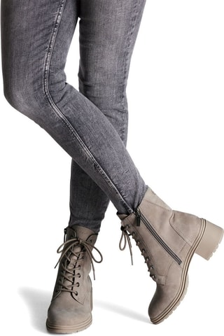 Bottines en cuir - Taupe
