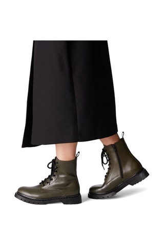 Bottines en cuir - Kaki