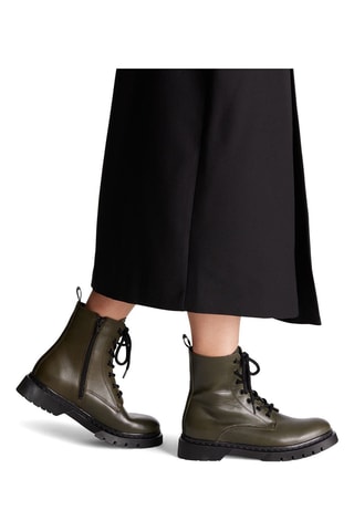 Bottines en cuir - Kaki