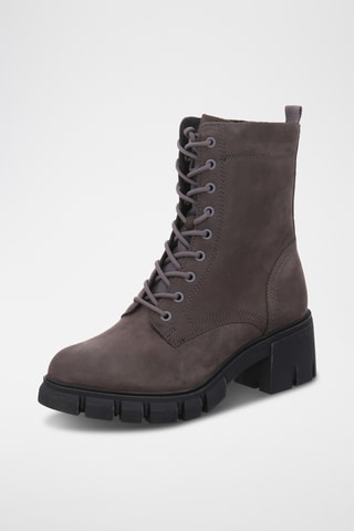 Bottines en nubuck - Taupe