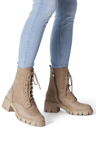 Bottines en cuir - Beige