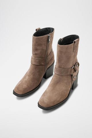 Bottines en nubuck - Taupe