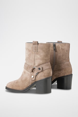 Bottines en nubuck - Taupe