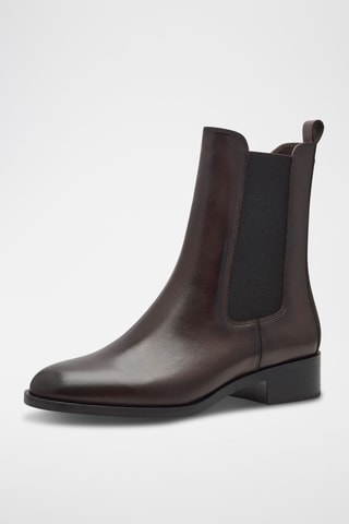 Bottines Chelsea en cuir - Bordeaux