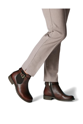 Bottines en cuir - Camel