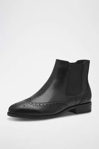 Bottines en cuir - Noir