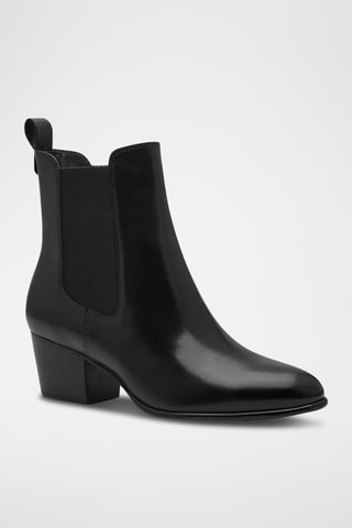 Bottines en cuir - Noir