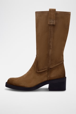 Bottines en nubuck - Beige