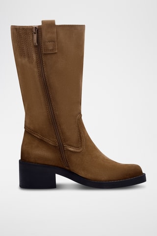Bottines en nubuck - Beige