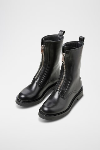 Bottines en cuir - Noir