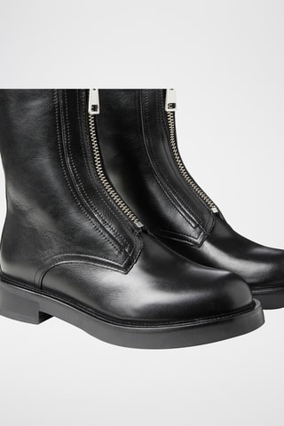 Bottines en cuir - Noir