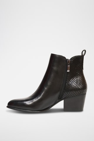 Bottines en cuir - Bordeaux