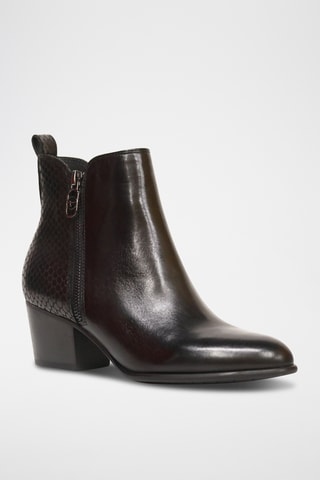 Bottines en cuir - Bordeaux