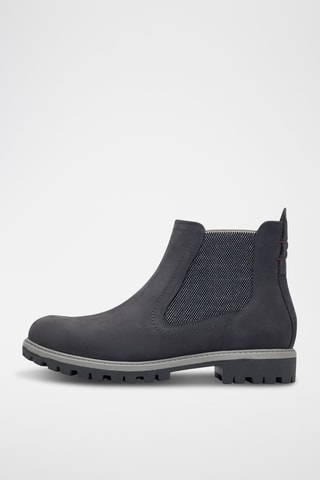 Bottines Chelsea en cuir - Gris foncé