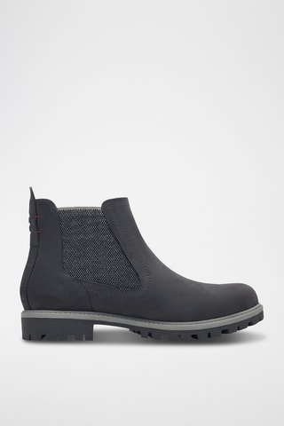 Bottines Chelsea en cuir - Gris foncé