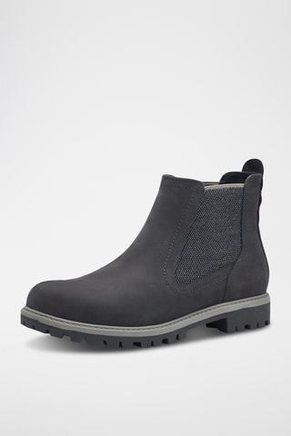 Bottines Chelsea en cuir - Gris foncé